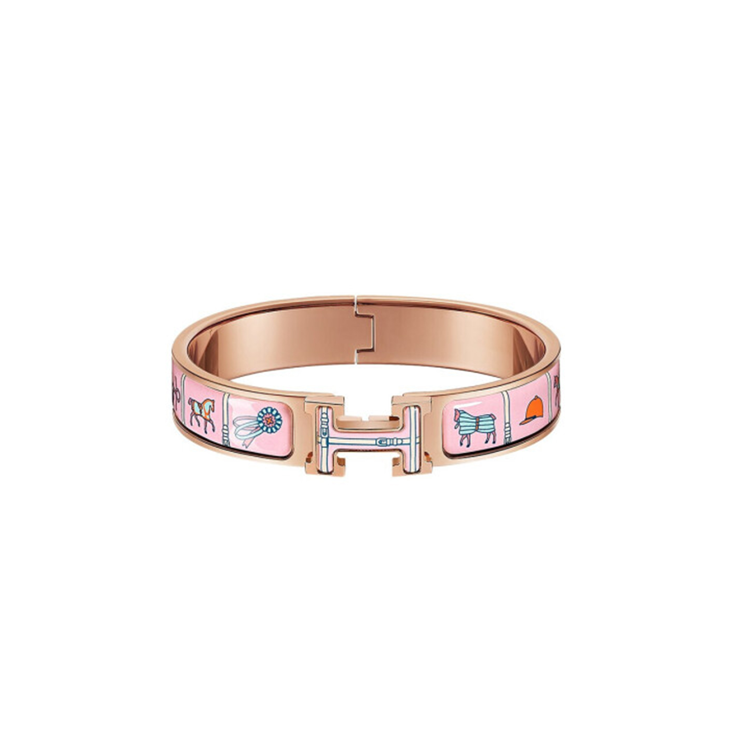 HERMÈS CLIC H ENAMEL AT TURNLOCK BRACELET 